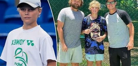 Lleyton Hewitt's tennis prodigy son Cruz, 13, wins his first title ...