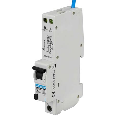 Proteus A Single Pole Module B Curve Ka Ma Type A Rcbo Mbrspa