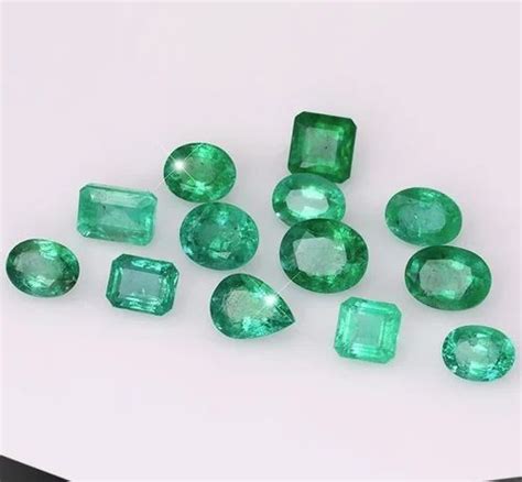 Green Natural Zambian Emerald Cut Stone Emerald Zambia For Jewelry