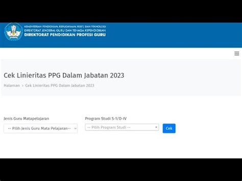 Ini Cara Cek Linieritas Ppg Daljab Secara Online Youtube