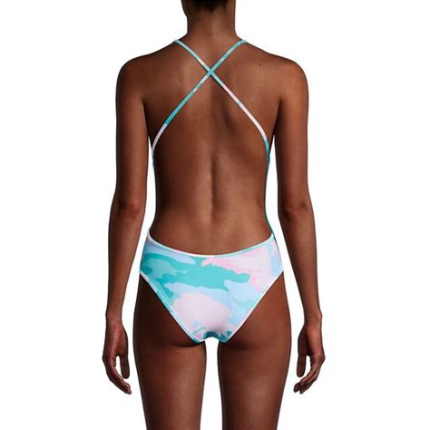 Zadig And Voltaire Camo Print One Piece Swimsuit Pastel Camouflage