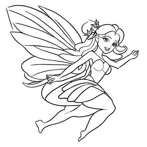 Premium Vector | Fairy coloring pages for disney fairy coloring fairy ...