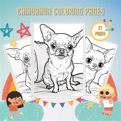 dibujos de chihuahua  colorear gratis  imprimible