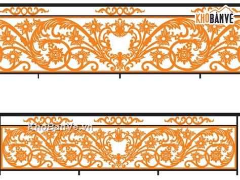 Lan can CNC thiết kế file dxf