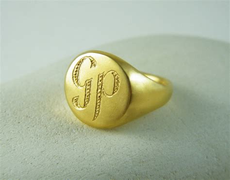 Men Signet Ring Monogram Signet Ring Personalized Ring Gift for Him - Etsy