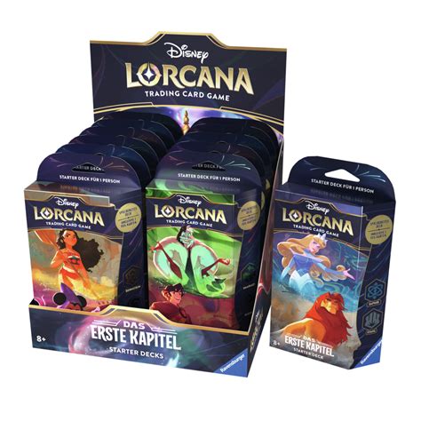 Disney Lorcana Das Erste Kapitel Starter Deck Display Mit 12 Starter