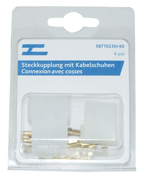 Steckkupplung 4 Pol M Kabelschuhen Hoelzle