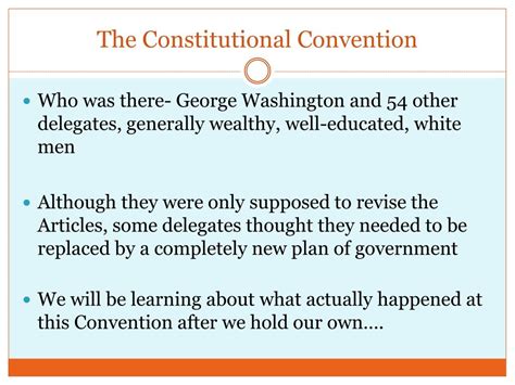 Ppt The Constitutional Convention Powerpoint Presentation Free