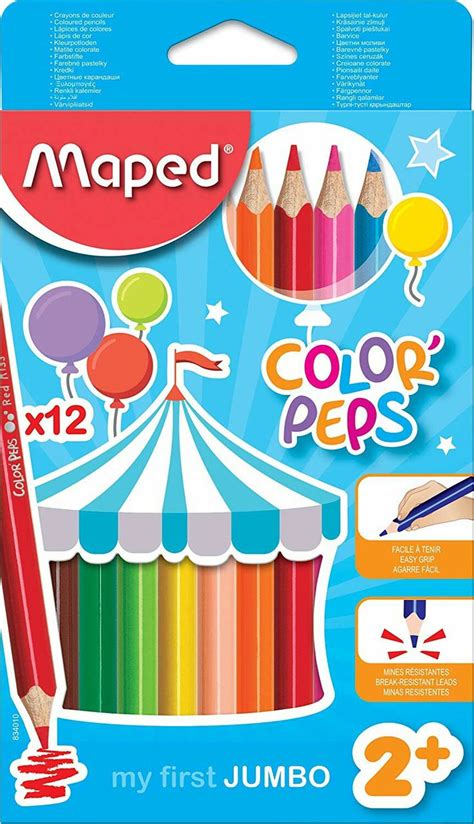 Maped Helix Color Peps Triangular Jumbo Colored Pencils 12 Colored