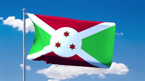 Burundian Flag Waving Over a Stock Footage Video (100% Royalty-free ...