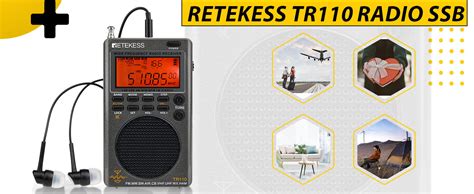 Retekess Tr Mini Bande A Ronautique Radio Scanner Portable Ssb