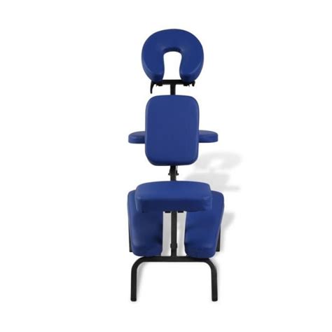 Superbe Chaise De Massage Pliante Et Portable Bleu Achat Vente Chaise