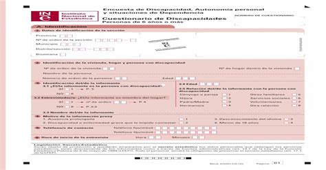 Encuesta de Discapacidad Autonomía personal y situaciones