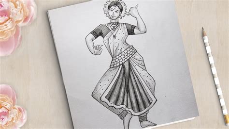 Classical Dance Pencil Sketch Capturing The Essence Of Movement