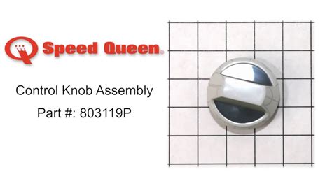 Speed Queen Control Knob Assembly Part 803119p Youtube