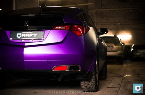 Acura ZDX фиолетовый матовый хром «Teck Wrap»