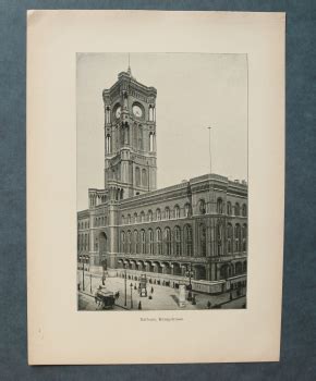 Ansichtskarten Design Kunst Blatt Architektur Berlin 1898 Rathaus