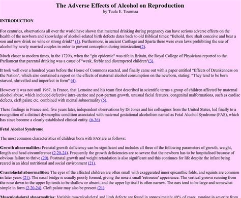 The Adverse Effects Of Alcohol On Reproduction Handout For 9th 10th Grade Lesson Planet