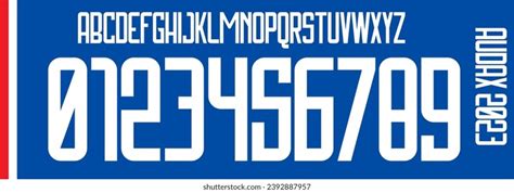 Font Vector Team 2023 Kit Sport Stock Vector (Royalty Free) 2392887957 ...