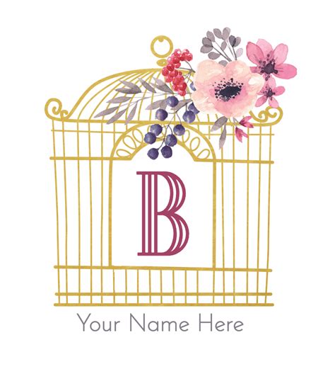 Letter B Monogram | Customize Online | Instant Download