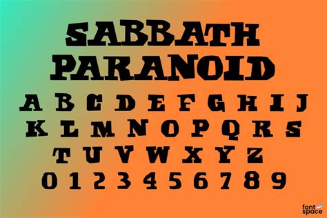 Sabbath Paranoid Font | Toto | FontSpace