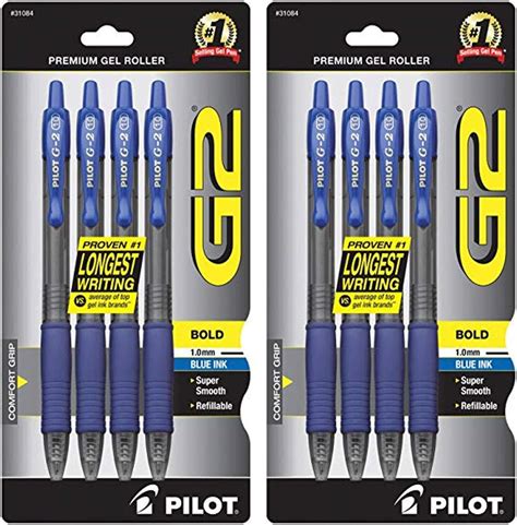 Pilot G2 Retractable Premium Gel Ink Roller Ball Pens Bold