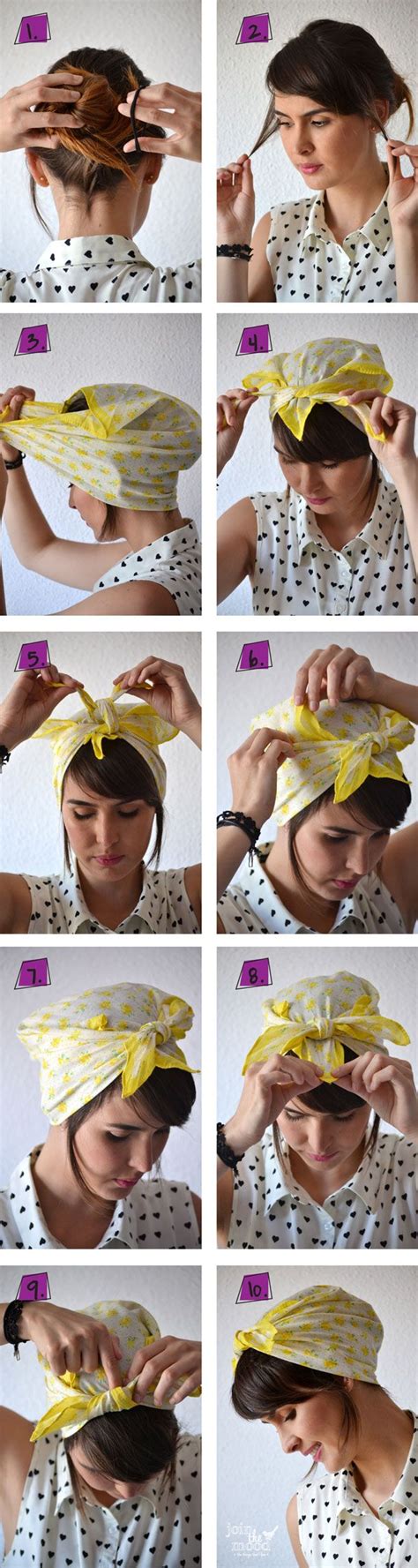 14 Tutorials For Bandana Hairstyles Pretty Designs