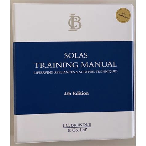 Jual Buku Teknik Perkapalan SOLAS LSA Training Manual 4th Edition 2021