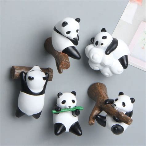 Panda Refrigerator Magnets Cute 3D Panda Magnets In 10 Models