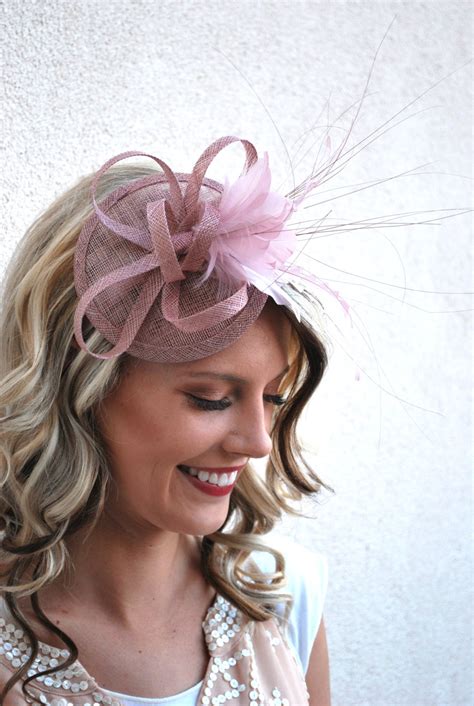 The Haleigh Blush Pink Fascinator Tea Party Hat Church Hat Etsy