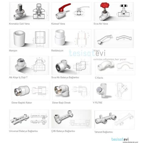 Pprc Boru Ve Pprc Ek Parçaları 20 Mm Plastik Boru Ek Parçaları 45