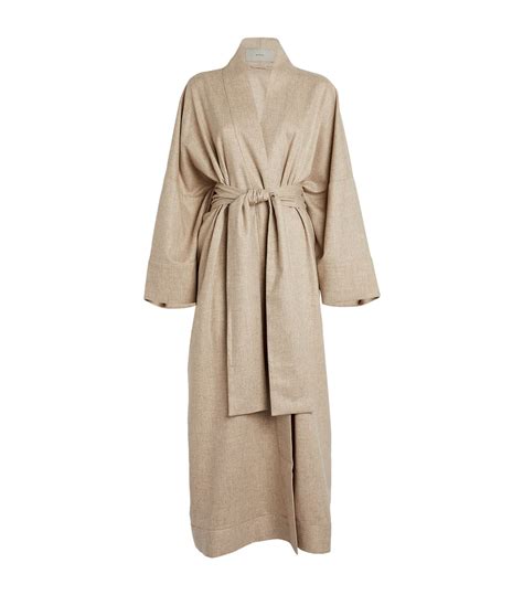 Womens Asceno Nude Wool Cashmere Athens Robe Harrods UK