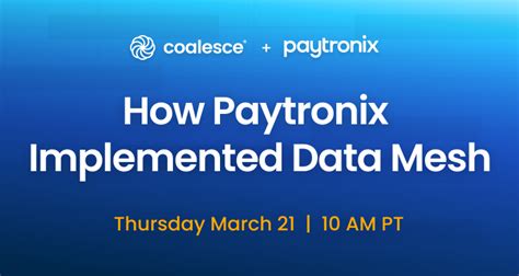 Customer Webinar How Paytronix Implemented Data Mesh