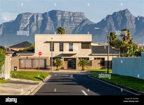 South Africa, Cape Town, Athlone Suburb. Private Home, Table Mountain ...