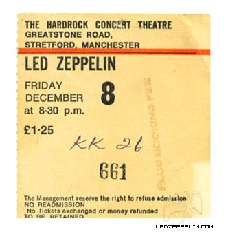 Hard Rock December 8 1972 Manchester Led Zeppelin Official Website