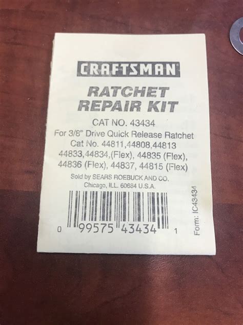 Craftsman 43434 3 8 Inch Drive Ratchet Repair Kit For Sale Online EBay