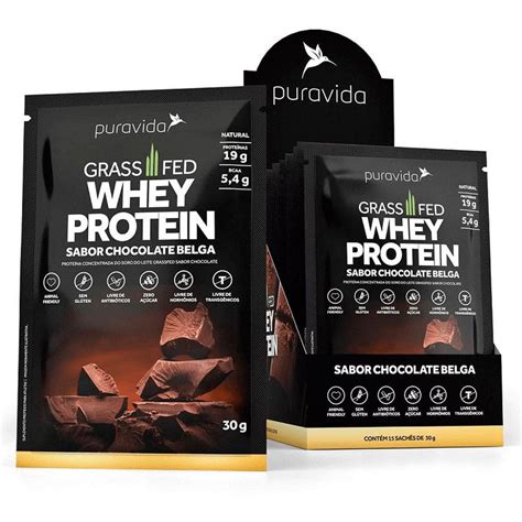 Dose Grassfed Whey Protein Cx C Sach S Pura Vida Categorias