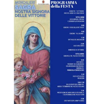 Comune Di Moncalieri Festa Patronale Nostra Signora Delle Vittorie