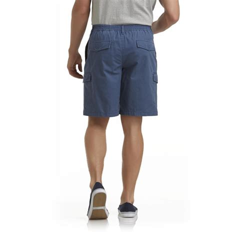 Basic Editions Mens Woven Cargo Shorts Herringbone