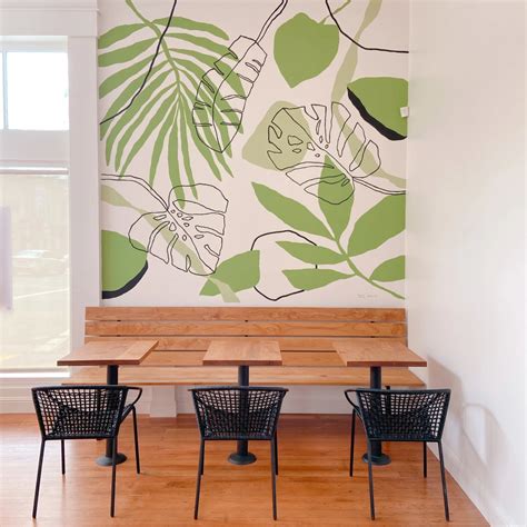 Murals - Palm Acai Cafe (San Francisco) Mural | Cafe wall art, Interior ...