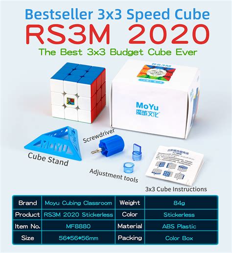 Cubershop Moyu Rs M X Magnetic Speed Cube Stickerless Budget