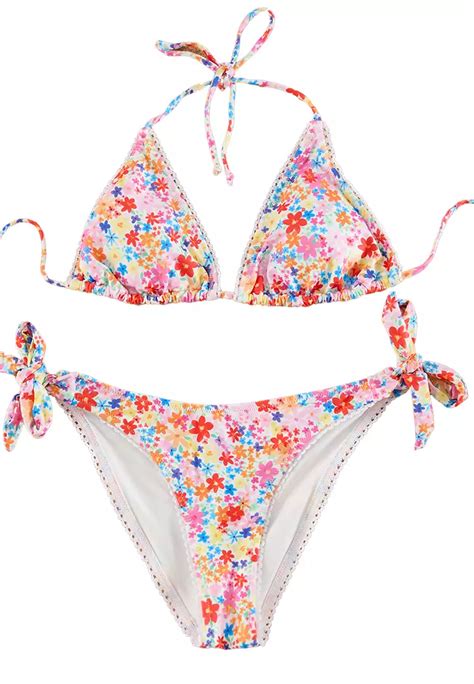 Buy Trendyol Floral Triangle Low Waist Bikini Set 2026 Online ZALORA