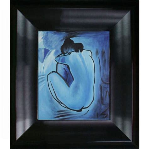 La Pastiche Blue Nude By Pablo Picasso Black Matte King Framed Abstract