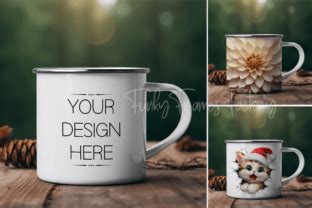 Camping Mug Mockup Psd Enamel Mug Mockup Graphic By Lostdelucky