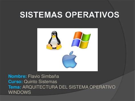 Arquitectura Del Sistema Operativo Windows