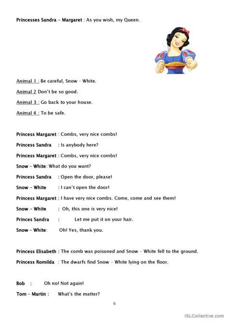 Snow White And The 7 Dwarfs English Esl Worksheets Pdf And Doc