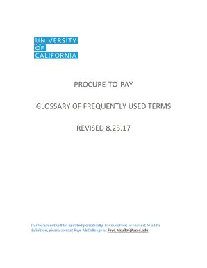 Fillable Online Glossary Of Frequently Used Terms Fax Email Print