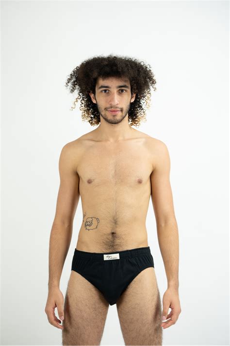 Confortable Slip Homme Kangourou En Coton Biologique Noir