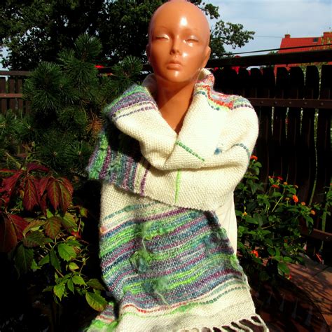 Handwoven Shawl For Women Outlander Saori Wrap Shawl Handspun Etsy