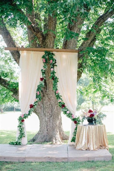 Top 20 Wedding Tree Backdrops And Arches Roses And Rings